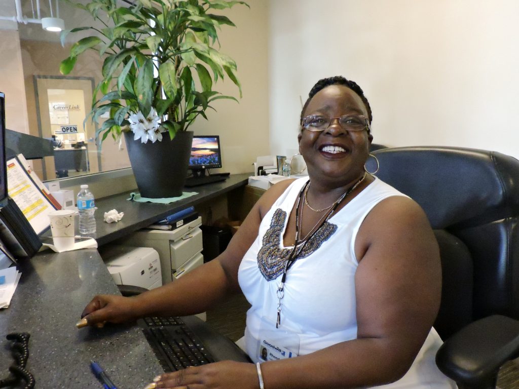 FOC Client, Rhonda Gethers, at her new job at Goodwill SWPA!