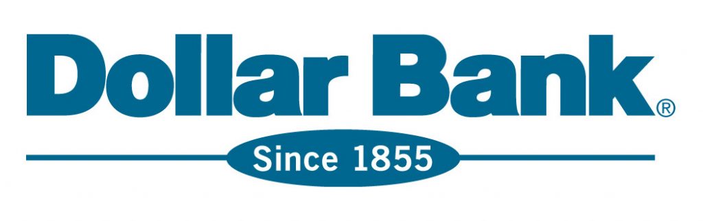 Dollar Bank's logo. Written in blue lettering and including "since 1855."