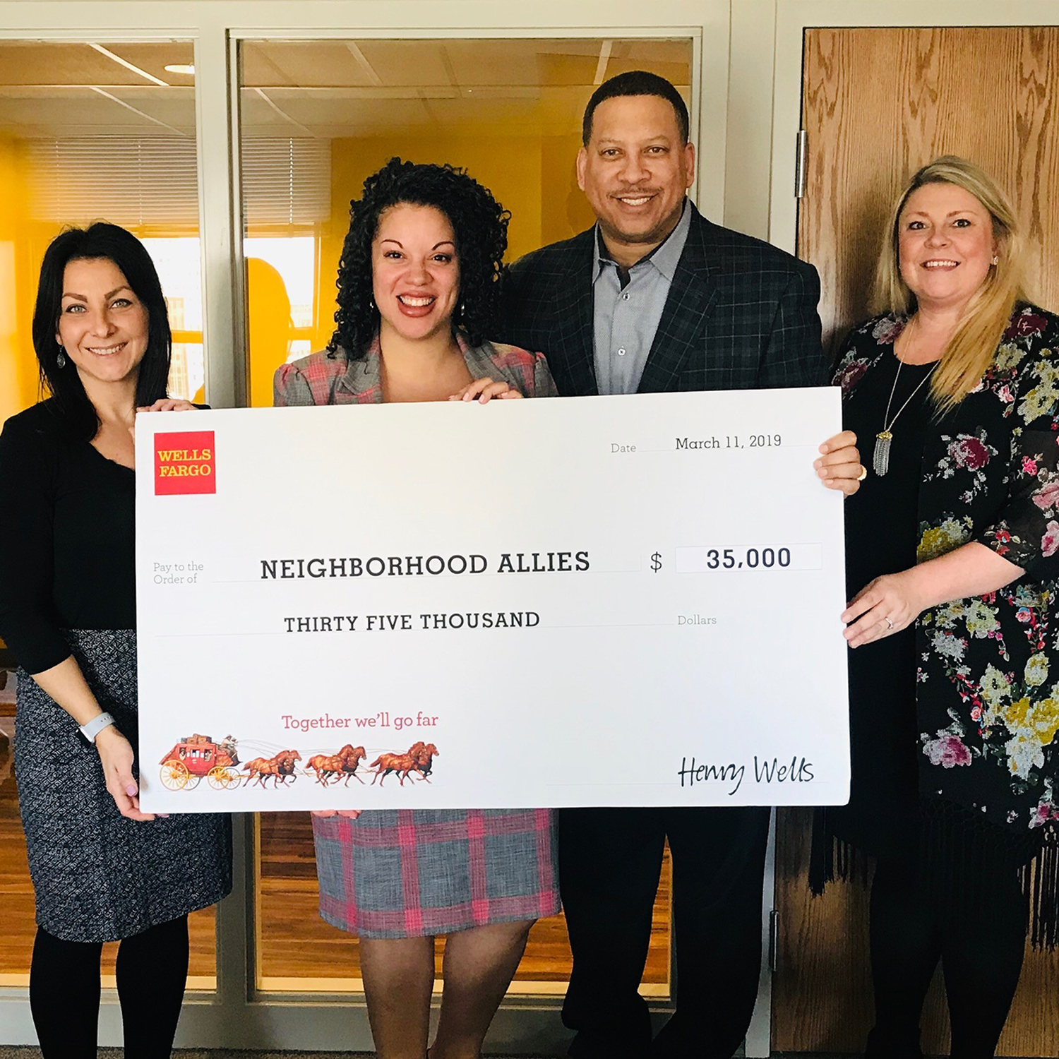 Thank you, Wells Fargo!