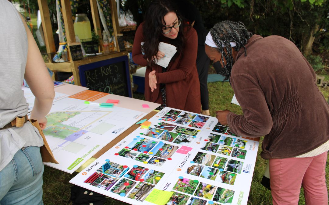 Neighborhood Allies’ Social Impact Design Team engages with community at Juneteenth Cookout at the Brashear Association; Gathers feedback for new Creative Analytic Play Space